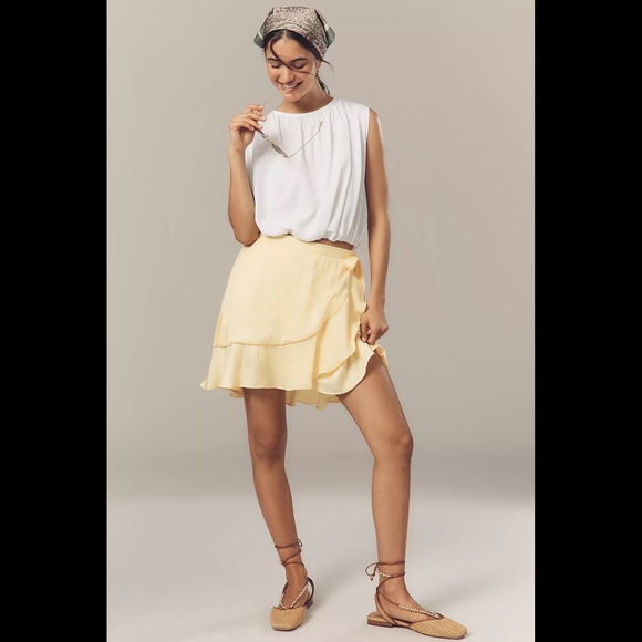 Anthropologie Maeve Ruffle Mini Skirt - Picture 3 of 16